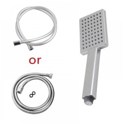 Square Chrome ABS Handheld Shower Head With Water Hose Square Chrome ABS Handheld Shower Head With Water Hose